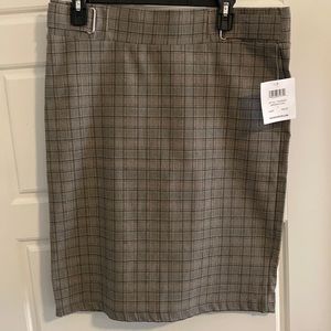 Plaid Pencil Skirt Size L